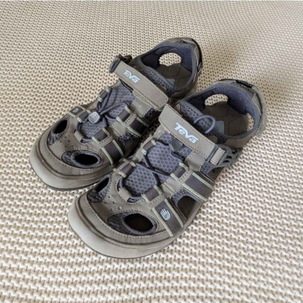 Teva Women's Omnium Sport Sandal, Grey/Blue, US Size 11